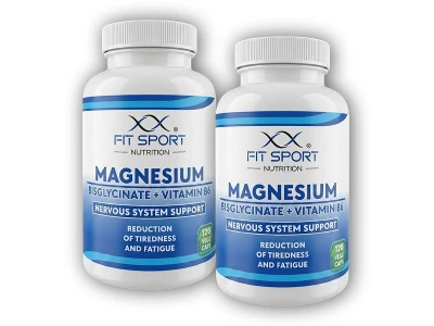 FitSport Nutrition 2x Magnesium Bisglycinate + Vitamin B6 120 vege caps