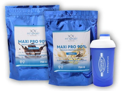 Fit Sport Nutrition 2x Maxi Pro 90% 750g + šejkr Fitsport Fit Sport Nutrition 2x Maxi Pro 90% 750g + šejkr Fitsport