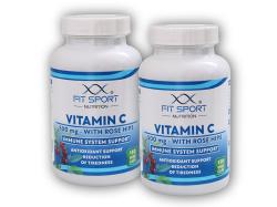 FitSport Nutrition 2x Vitamín C 500mg s Šípkami 130 vege kapsúl