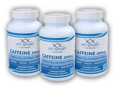 FitSport Nutrition 3x Caffeine 200mg + Green Tea Extract 300mg 120 caps