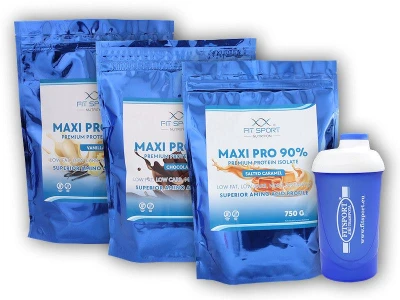 Fit Sport Nutrition 3x Maxi Pro 90% 750g + šejkr Fitsport Fit Sport Nutrition 3x Maxi Pro 90% 750g + šejkr Fitsport