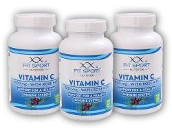 FitSport Nutrition 3x Vitamín C 1000mg s Šípkami 120 vege tabliet