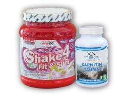 FitSport Nutrition Karnitín Taurín 120cp + Shake4 500g