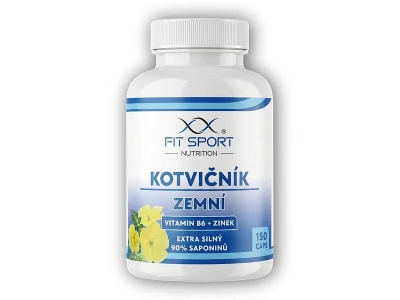 FitSport Nutrition Kotvičník zemní 90% + Vitamin B6 + Zinek 150 kapslí