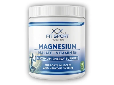 FitSport Nutrition Magnesium Malate + Vitamin B6 360 vege caps - Energy Magnesium - Hořčík Malát
