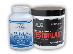 FitSport Nutrition Tribulus 90% + B6 + Zinc 100 kapslí + Testoplast 800mg 100 kapslí