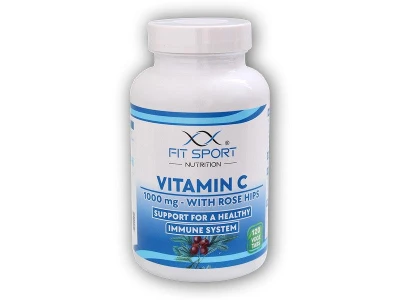Fit Sport Nutrition Vitamin C 1000mg with Rose Hips 120 vege tabs Fit Sport Nutrition Vitamin C 1000mg with Rose Hips 120 vege tabs