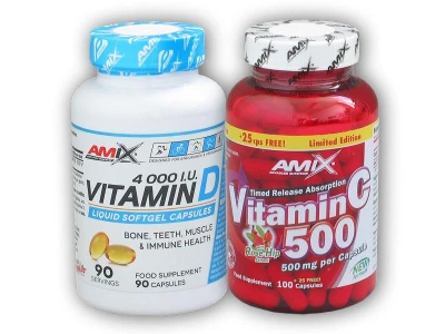 Amix Vitamin D3 4000IU 90tob + Vitamin C 500 Amix Vitamin D3 4000IU 90tob + Vitamin C 500