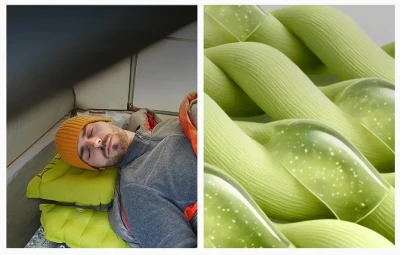 Flextail Tiny Pillow zelený nafukovací polštář