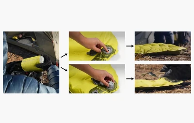 Flextail Tiny Pillow zelený nafukovací polštář