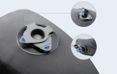 Flextail Zero Pillow šedý nafukovací cestovní polštář