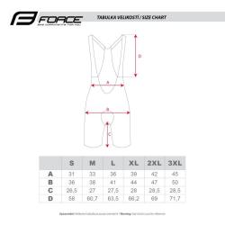 Force ACTION černé cyklokraťasy se šráky a vložkou POUZE L (VÝPRODEJ)