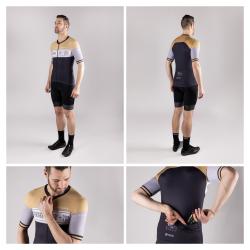 Force ANNIVERSARY UNI zlatý cyklodres - kr. rukáv