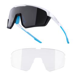 Force APEX bílo-šedé kontrastní+fotochrom.sklo - cyklistické brýle