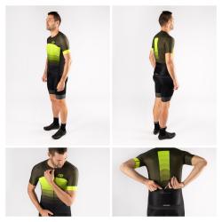 Force ASCENT zeleno-fluo cyklodres - kr. rukáv dres