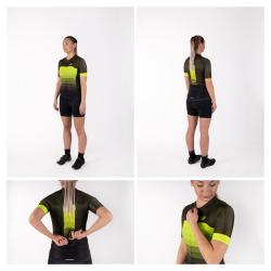 Force ASCENT zeleno-fluo cyklodres - kr. rukáv dres