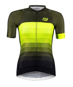 Force ASCENT zeleno-fluo cyklodres - kr. rukáv dres
