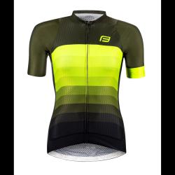 Force ASCENT zeleno-fluo cyklodres - kr. rukáv dres