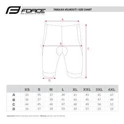 Force B21 EASY černé cyklokraťasy do pasu s vložkou