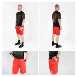 Force BLADE MTB červené šortky s odnímateľnou vložkou