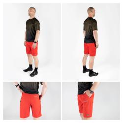 Force BLADE MTB červené šortky s odnímatelnou vložkou