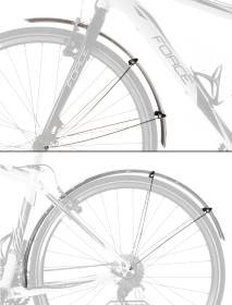 Force Blatníky Force48 Aluflex trekking+vzpěry, stříbrné