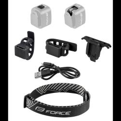 Force Blikačka přední/zadní FLEA 200LM USB, černá