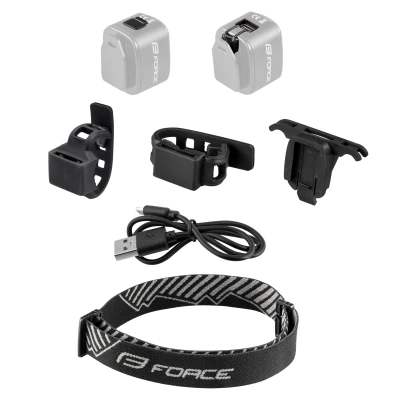 Force Blikačka přední/zadní FLEA 200LM USB, černá