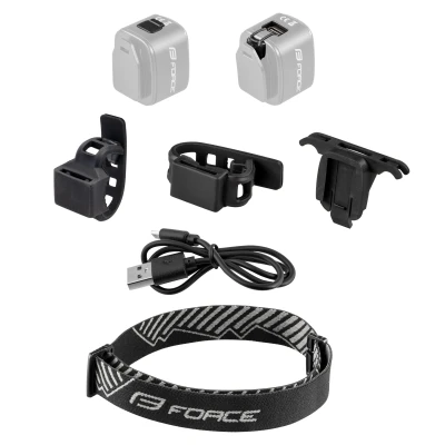 Force Blikačka přední/zadní FLEA 200LM USB, černá