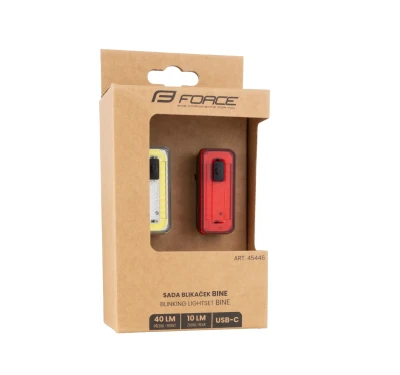 Force Blikačky sada BINE USB přední+zadní