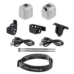 Force Blikačky sada FLEA 200 LM, USB predná+zadná