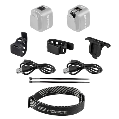 Force Blikačky sada FLEA 200 LM, USB přední+zadní