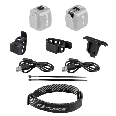 Force Blikačky sada FLEA 200 LM, USB přední+zadní