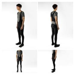 Force BRIGHT černé cyklokalhoty se šráky a vložkou