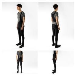 Force BRIGHT černé cyklokalhoty se šráky a vložkou