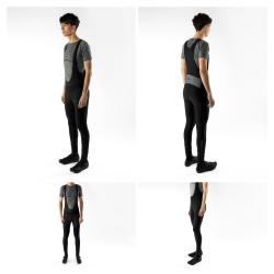 Force BRIGHT čierne cyklonohavice s nohavicami bez vložky