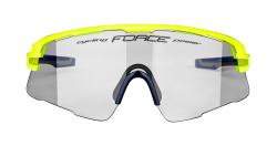 Force AMBIENT fluo-modré cyklistické brýle -fotochrom.skla + šátek Force