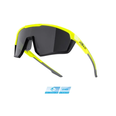 Force APEX, fluo-černé, černé skla cyklistické brýle Force APEX, fluo-černé, černé skla cyklistické brýle