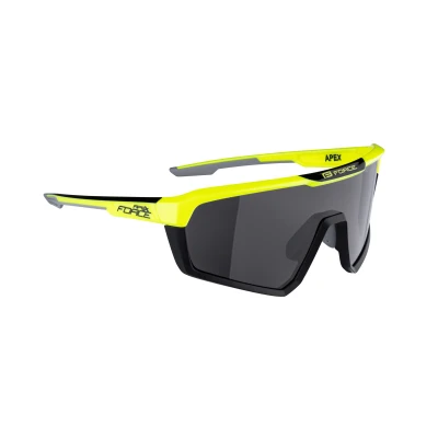 Force APEX, fluo-černé, černé skla cyklistické brýle