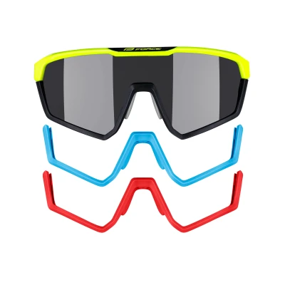 Force APEX, fluo-černé, černé skla cyklistické brýle