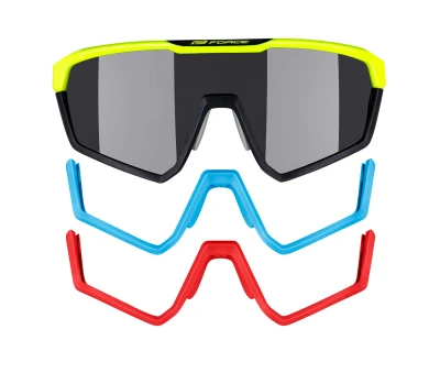Force APEX, fluo-černé, černé skla cyklistické brýle