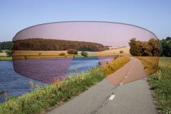 Force ATTIC bielo-čierne cyklistické okuliare - zelené kontrastné sklo + šatka Force