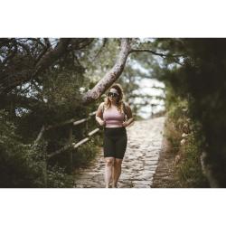 Force ATTIC bielo-čierne cyklistické okuliare - zelené kontrastné sklo + šatka Force