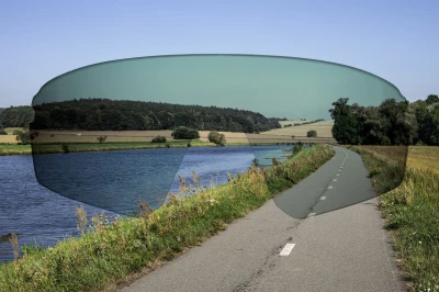 Force ATTIC fialovo-modré cyklistické brýle - modré zrc. sklo