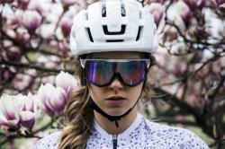 Force ATTIC šedo-černé cyklistické brýle - růžové kontrast.sklo + šátek Force