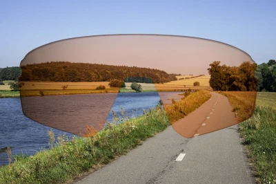 Force ATTIC šedo-černé cyklistické brýle - růžové kontrast.sklo