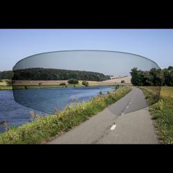 Force CALIBRE šedo-žluté cyklistické brýle - žlutá zrc. skla