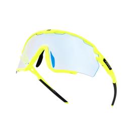 Force CYCLONE čierne-fluo cyklistické okuliare, modré fotochromatické sklo