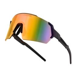 Force ELECTRA čierne cyklistické okuliare, červené revo sklo