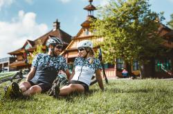 Force ENIGMA bílo-černé mat., černá skla cyklistické brýle